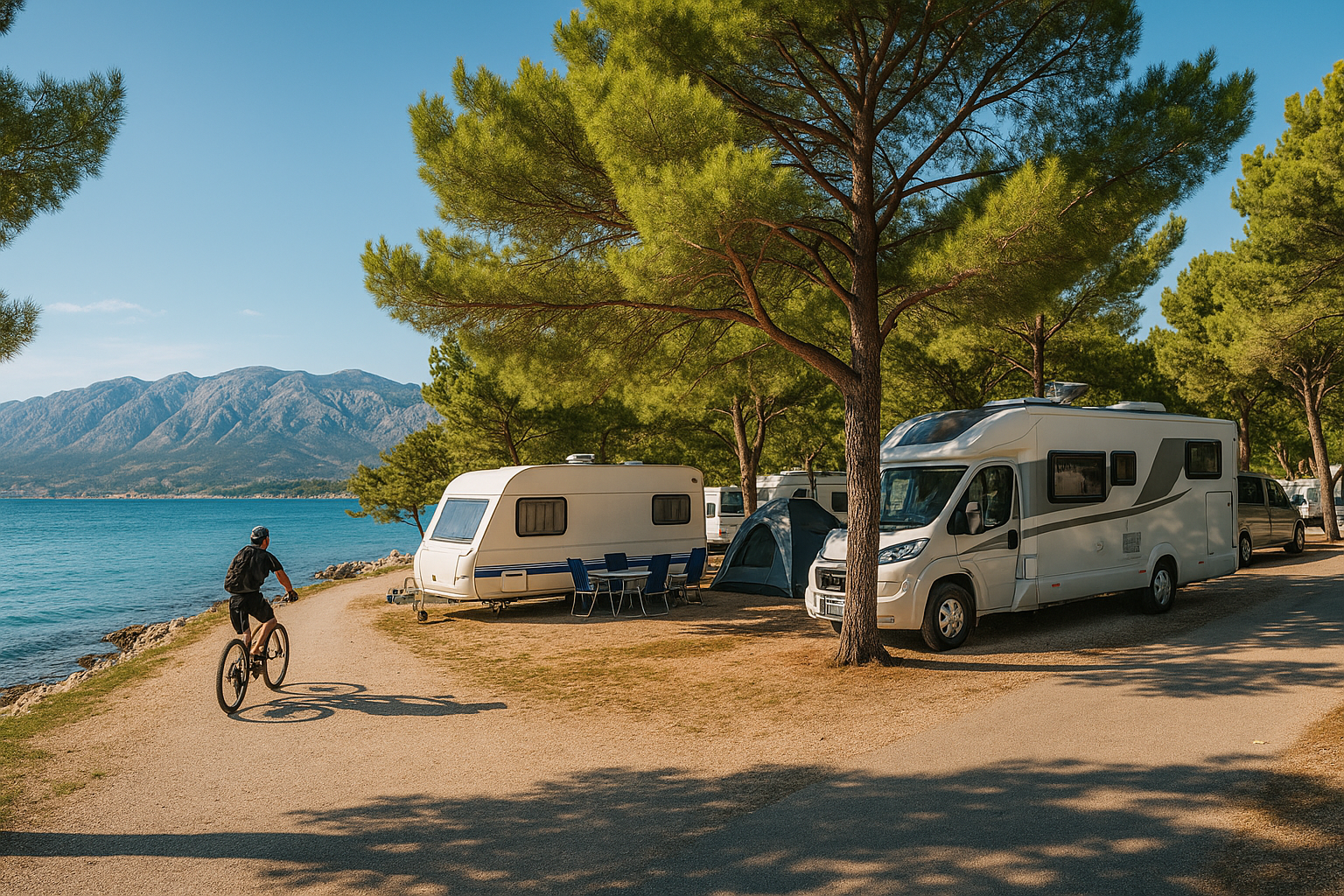 Pogled na kućicu u kampu